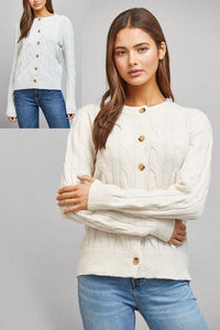Porscha Cable Knit Cardigan