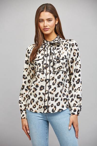 Porta Necktie Leopard Top