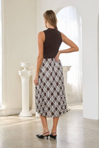 Marjorie Plaid Pleated Skirt Dress