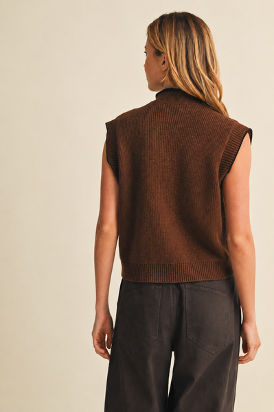 Phillipa Tie Neck Sweater Vest