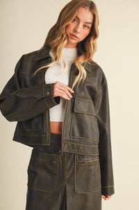 Faux Leather Holly Jacket