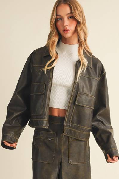 Faux Leather Holly Jacket