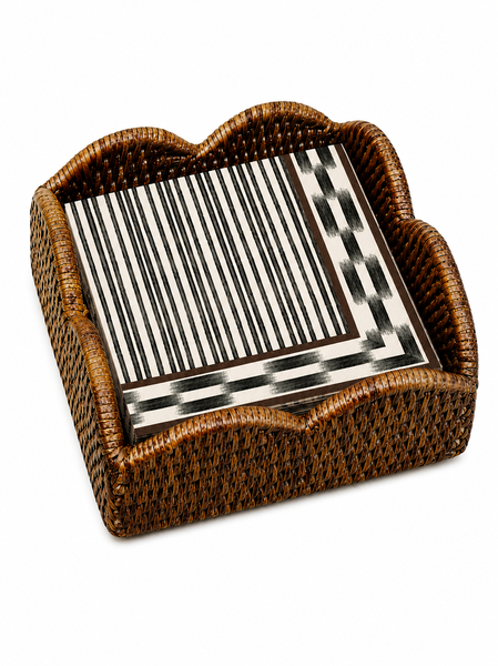Scallop Cocktail Napkin Holder Natural
