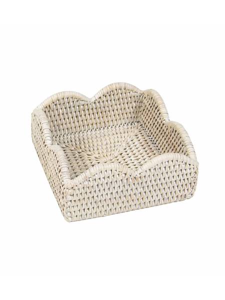 Scallop Cocktail Napkin Holder Cream