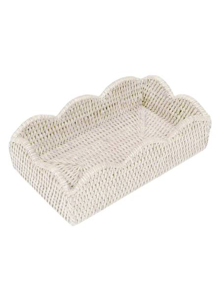 Scallop Guest Towel Holder Cream