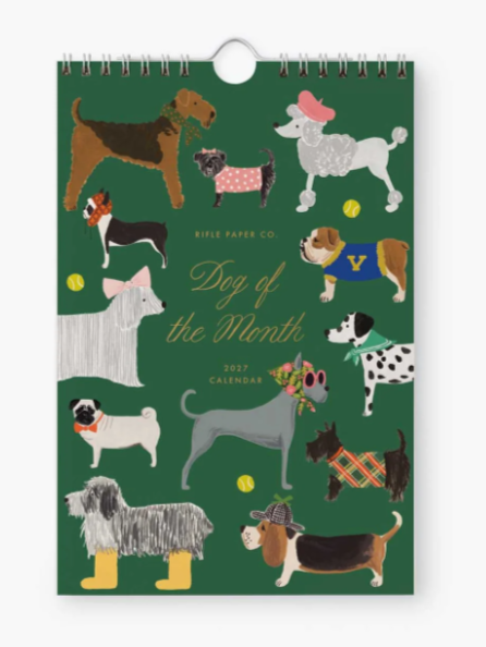 2027 Dog of the Month Calendar (6x9)