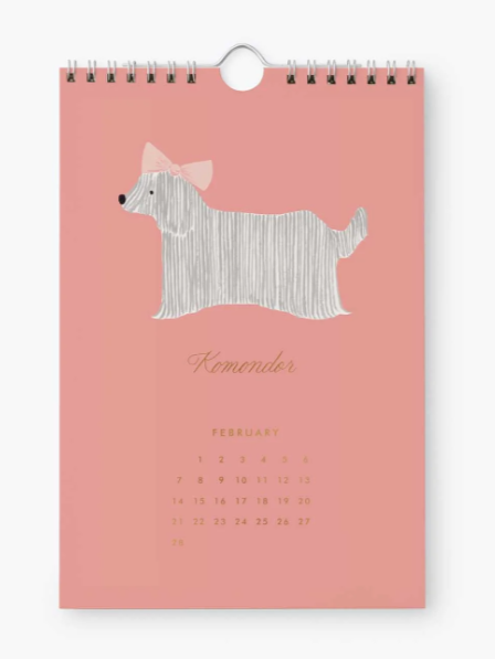 2027 Dog of the Month Calendar (6x9)