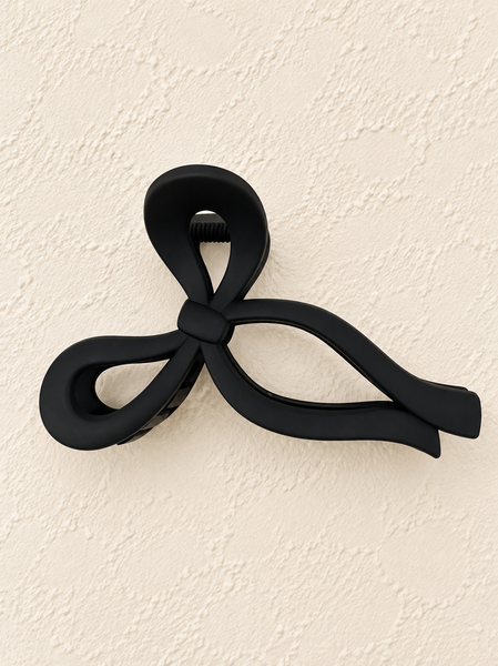 Lrg Black Bow Hair Clip