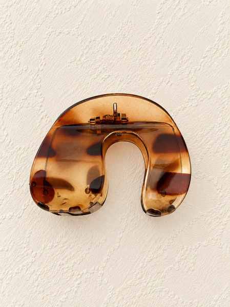 Amber Tortoise Huggie Hair Clip