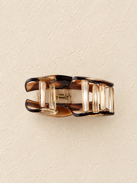 Amber Tortoise Huggie Hair Clip