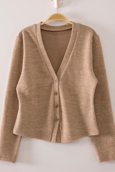 Boulder Gold Button Cardigan