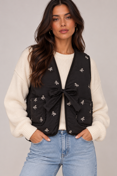Bow Puffer Vest