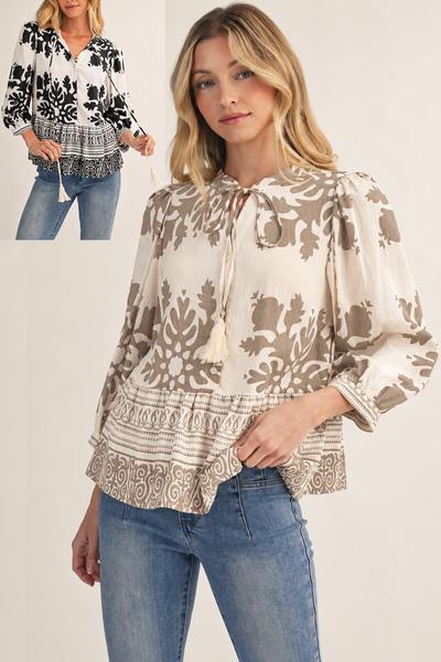 Acanthus Printed Top