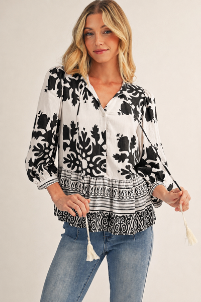 Acanthus Printed Top