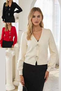 Diamond Bow Cardigan