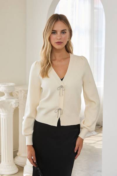 Diamond Bow Cardigan