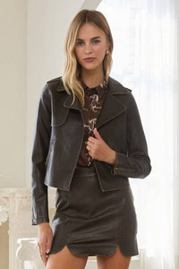 Distressed Moto Jacket