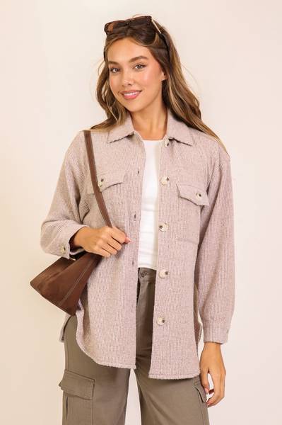 Brushed Waffle Weave Shirt