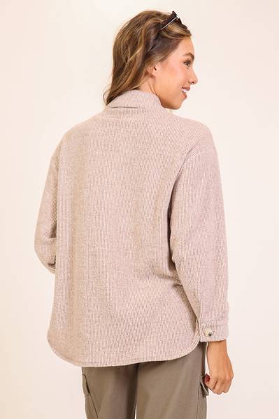 Brushed Waffle Weave Shirt