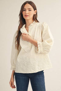 Floral Textured Top
