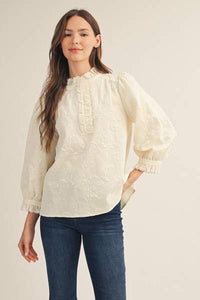 Floral Textured Top