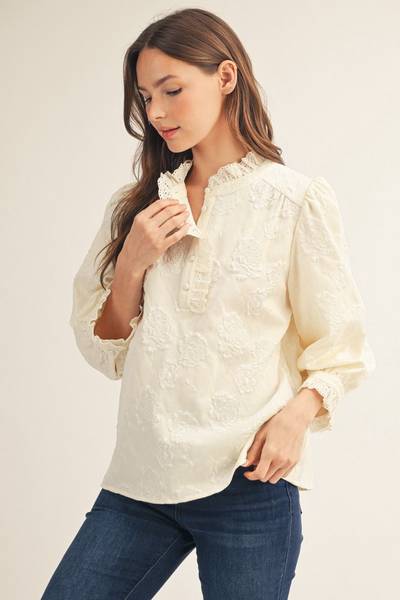 Floral Textured Top