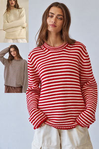 Folk Rollneck Stripe Sweater