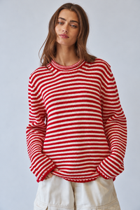 Folk Rollneck Stripe Sweater