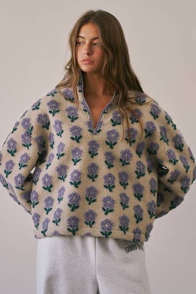 Daisy Sherpa Half-Zip Pullover
