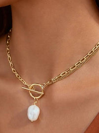 Solaria Pearl Toggle Necklace