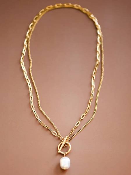 Solaria Pearl Toggle Necklace