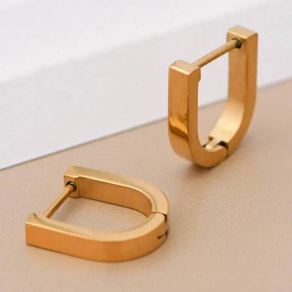 Modernist Hoop Earrings