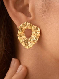 Sculptural Hammered Earrings