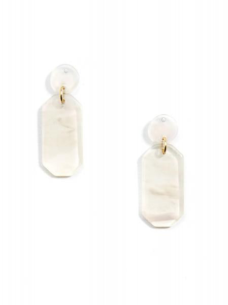 Clear Tortoise Drop Earrings