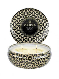 Suede Noir 3 Wick Tin Candle