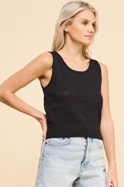 Fine Pointelle Shell Top