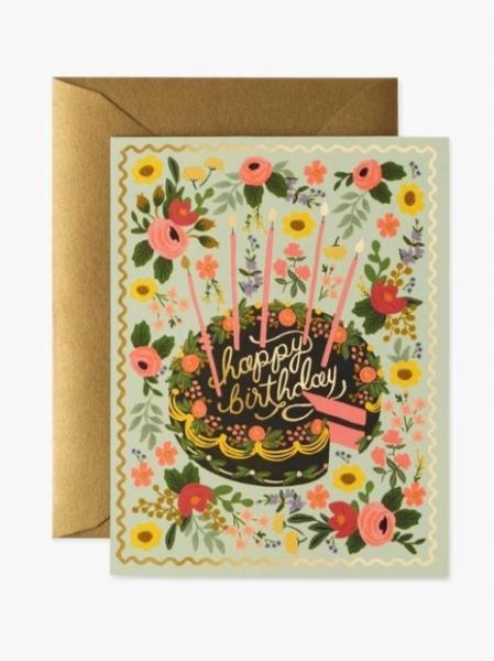 Floral Cake Birthday Card