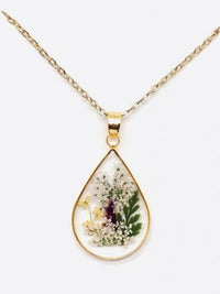 Pressed Lace + Fern Necklace