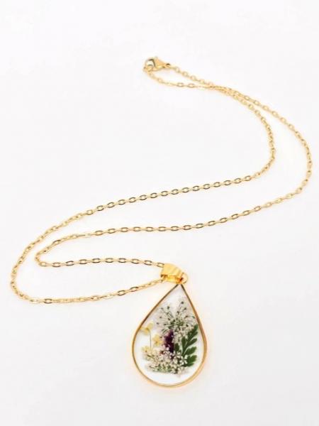 Pressed Lace + Fern Necklace