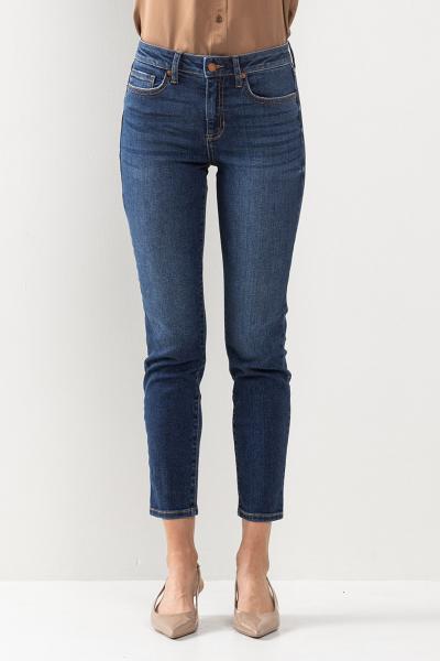 Mid-Rise Skinny Dark Denim