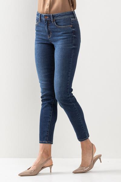 Mid-Rise Skinny Dark Denim