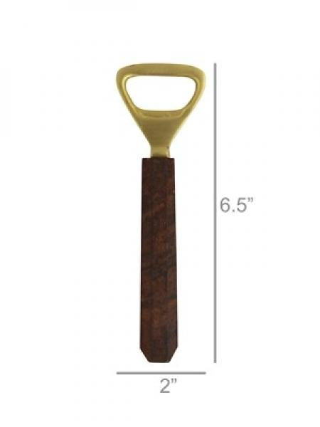 Wood & Brass Bottle Opener