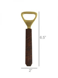 Wood & Brass Bottle Opener