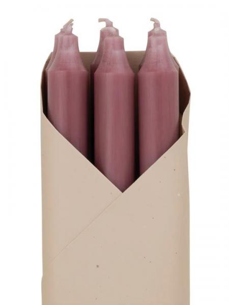 Set of 6 12" Taper Candles - Rosewood