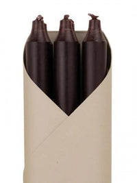 Set of 6 12" Taper Candles - Espresso