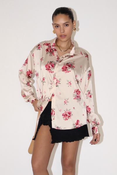 Satin Bouquet Blouse