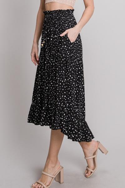 Daphne Dot Hi-Lo Skirt