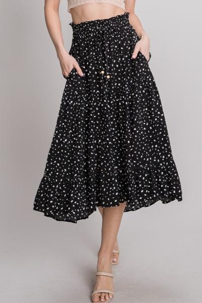 Daphne Dot Hi-Lo Skirt