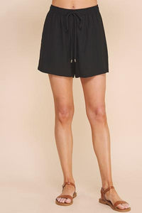 Satin Sheen Drawstring Shorts