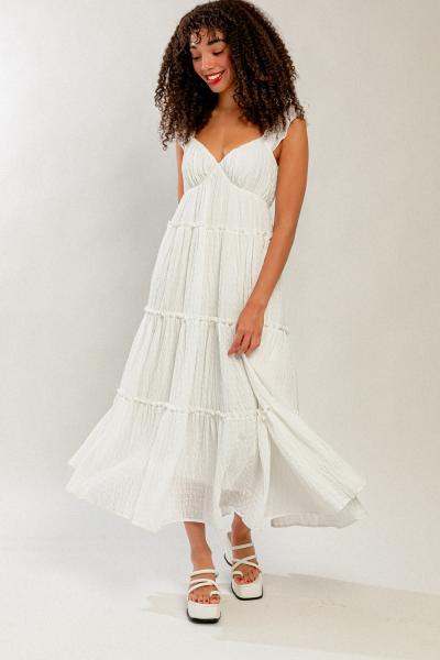 Crepe Tiered Dress